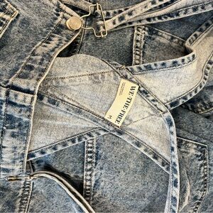 We The Free Blue Denim Overalls (Powder blue)